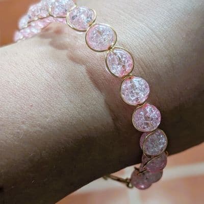 Rose Quartz Bracelet - Faux Beads bracelet detail - view 8 of 11 by Loutan Beauty