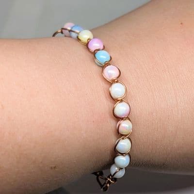 Mermaid Coloured Beads Bracelet bracelet detail - view 3 of 7 by Loutan Beauty