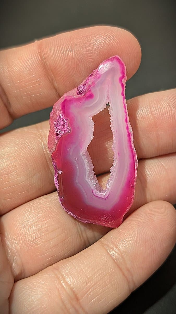Pink Dyed Quartz Druzy Crystal Cabochon