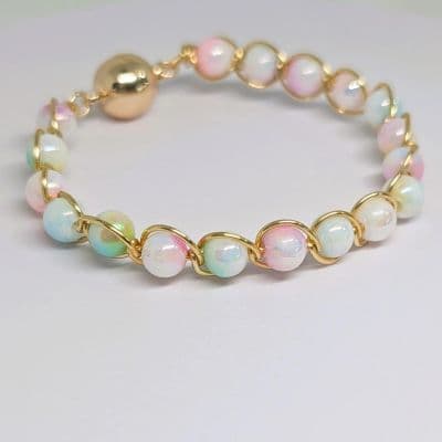 Dainty Bracelet - Mermaid Coloured bracelet detail - view 9 of 9 by Loutan Beauty
