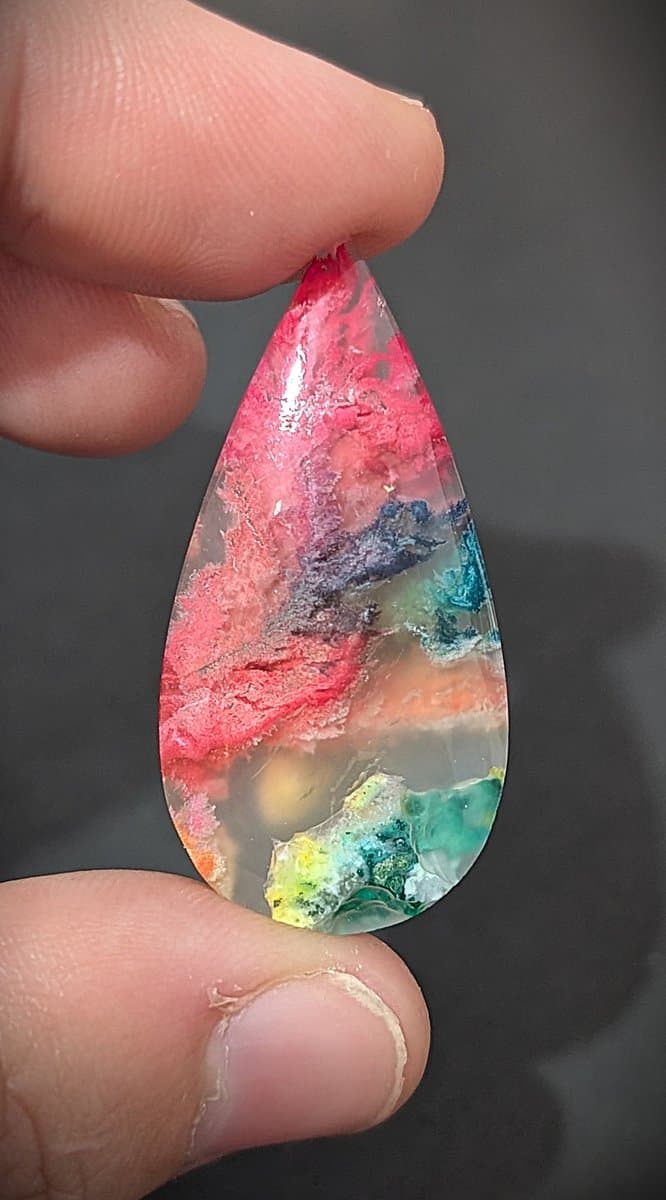 Dyed Moss Agate - Rainbow