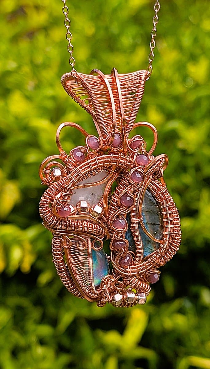 Heady Wrap - SOLD pendant detail - view 6 of 8 by Loutan Beauty