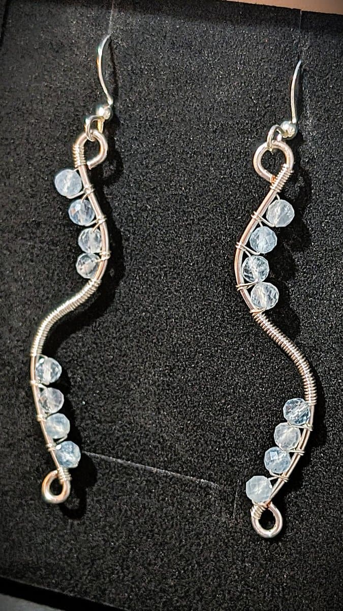 Moonstone earrings - Valentines Curves Earrings - Moonstone by Loutan Beauty