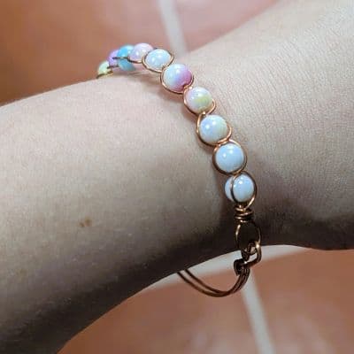 Mermaid Coloured Beads Bracelet bracelet detail - view 4 of 7 by Loutan Beauty