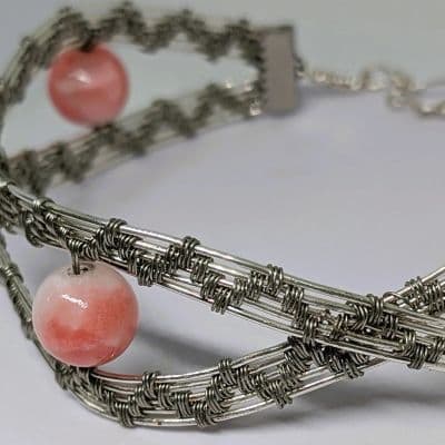 Stainless Steel and Silver Cuff Bracelet bracelet detail - view 5 of 9 by Loutan Beauty