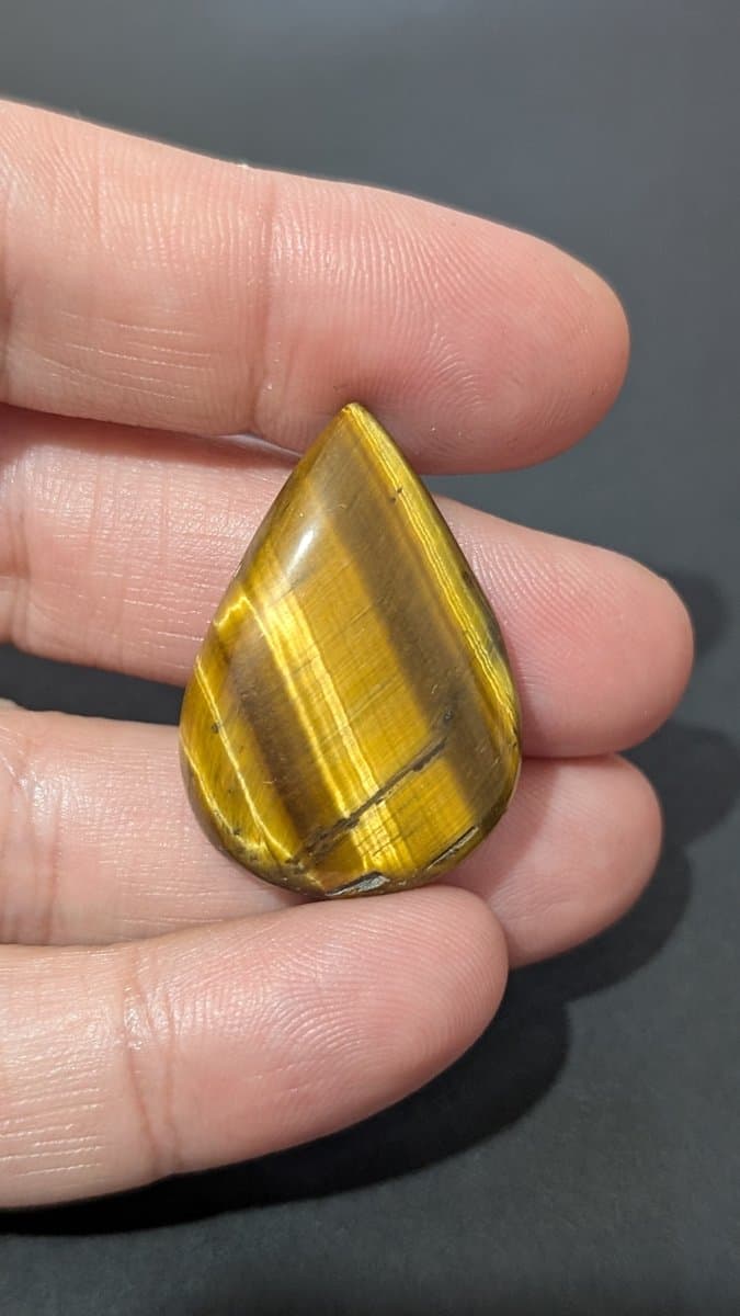 Tiger Eye Cabochon - Natural stone detail - view 2 of 2 by Loutan Beauty