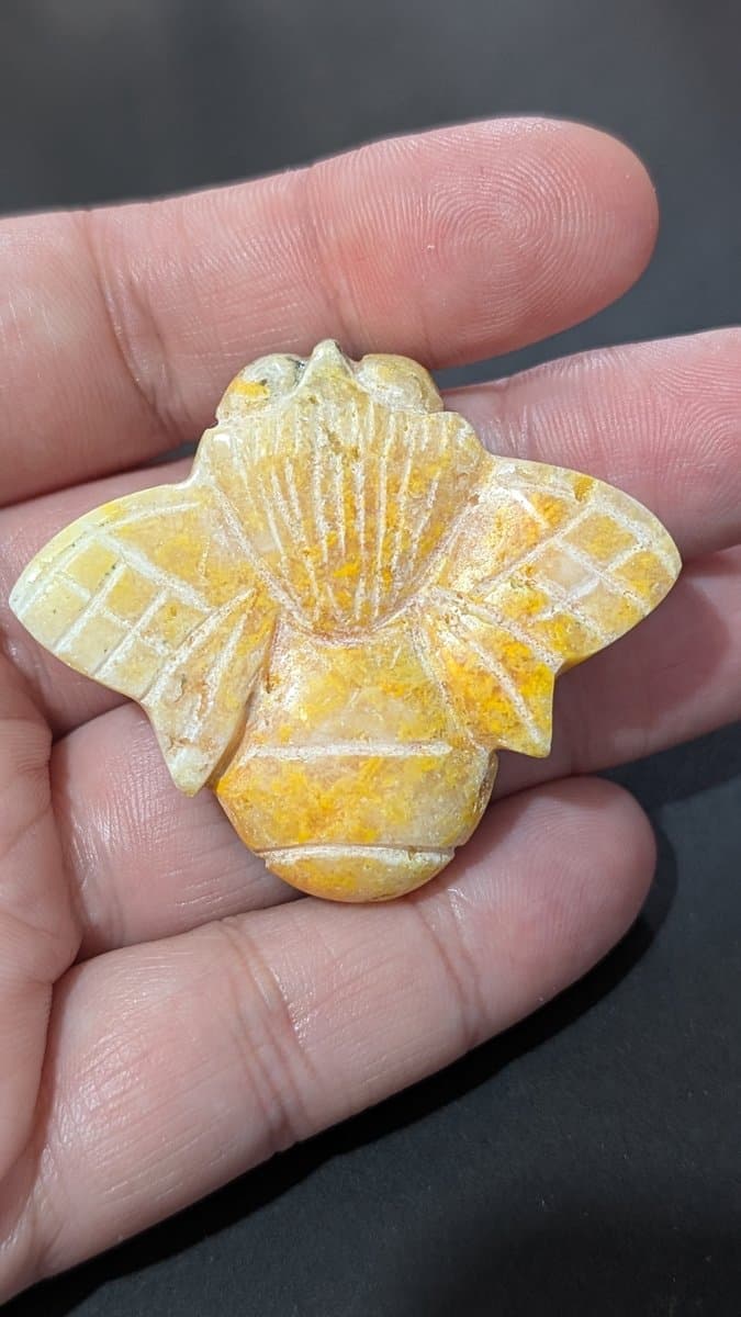 Hand Carved Bumblebee Jasper "Bees"