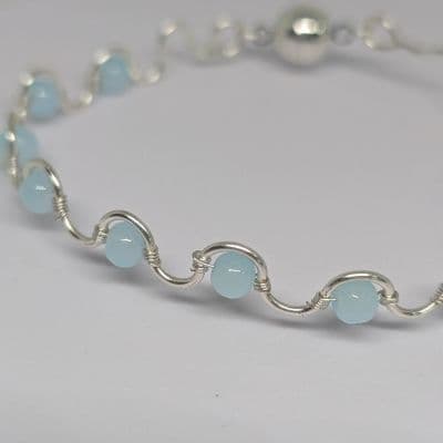 Dainty Bracelet - Pastel Blue bracelet detail - view 6 of 7 by Loutan Beauty