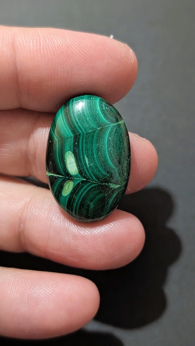 Malachite Cabochon - slightly damaged