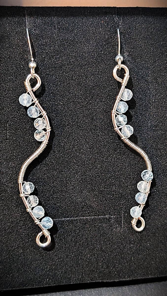 Valentines Curves Earrings - Moonstone earrings detail - view 2 of 4 by Loutan Beauty