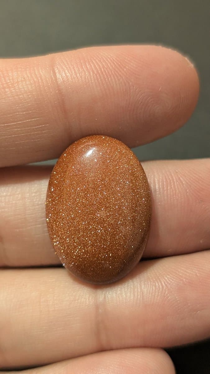 Goldstone - Oval stone detail - view 2 of 2 by Loutan Beauty