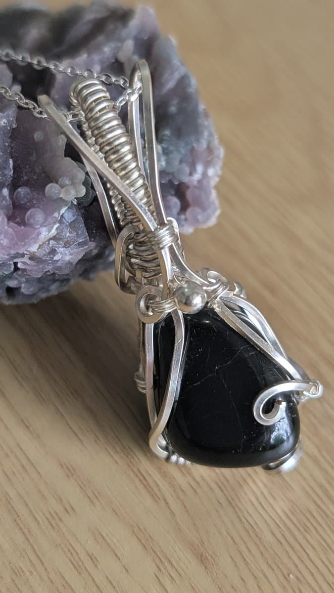 Black Tourmaline Pendant pendant detail - view 2 of 5 by Loutan Beauty