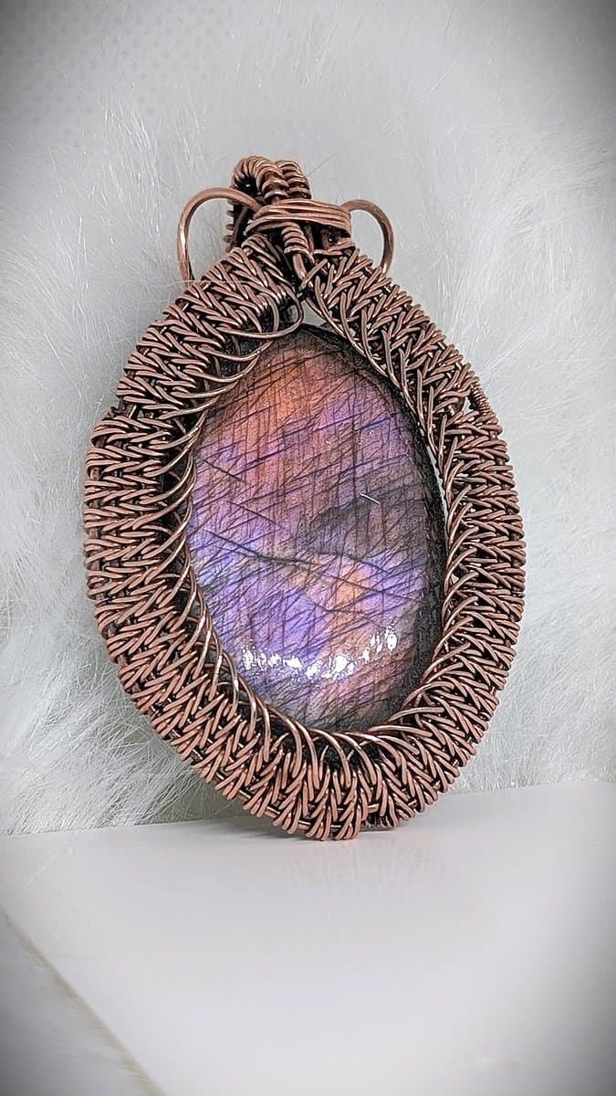 SOLD Wrap pendant detail - view 4 of 4 by Loutan Beauty