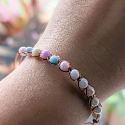 Mermaid Coloured Beads Bracelet bracelet detail - view 6 of 7 by Loutan Beauty