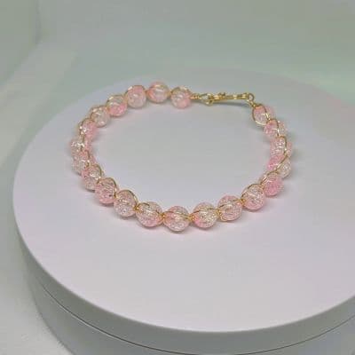 Rose Quartz Bracelet - Faux Beads bracelet detail - view 2 of 11 by Loutan Beauty