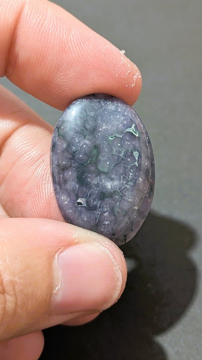 Grape Agate Cabochon stone detail - view 3 of 3 by Loutan Beauty