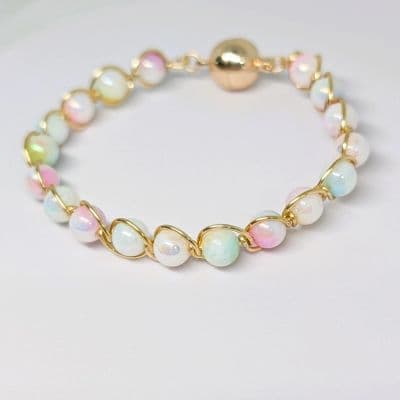 Dainty Bracelet - Mermaid Coloured bracelet detail - view 2 of 9 by Loutan Beauty
