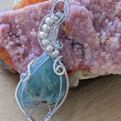 Handmade Aragonite Pendant pendant detail - view 8 of 8 by Loutan Beauty