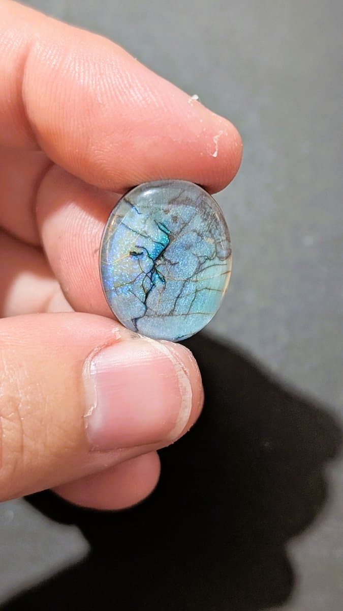 Lab Made Opal #4 stone detail - view 5 of 5 by Loutan Beauty