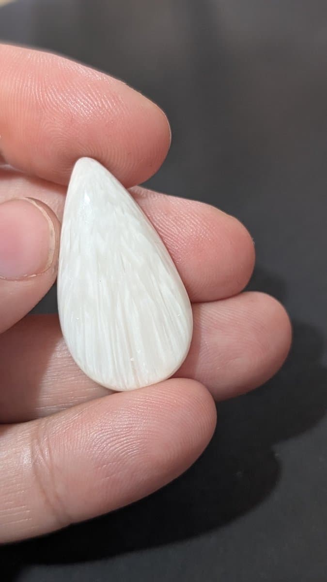 White Scolecite stone detail - view 2 of 3 by Loutan Beauty