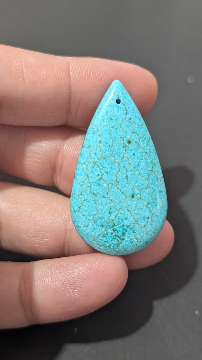 Dyed Turquoise Cabochon Drops - 2
