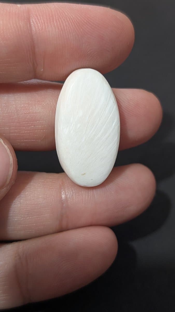 White Scolecite stone detail - view 2 of 3 by Loutan Beauty