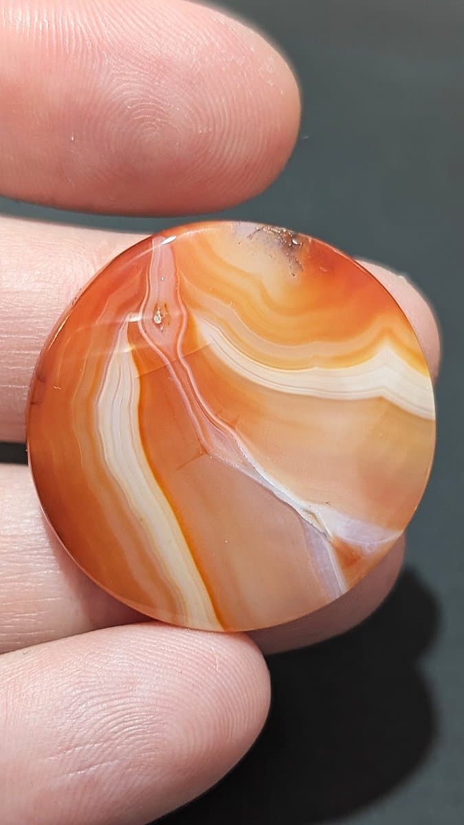 Carnelian Cabochon #3 stone detail - view 2 of 2 by Loutan Beauty