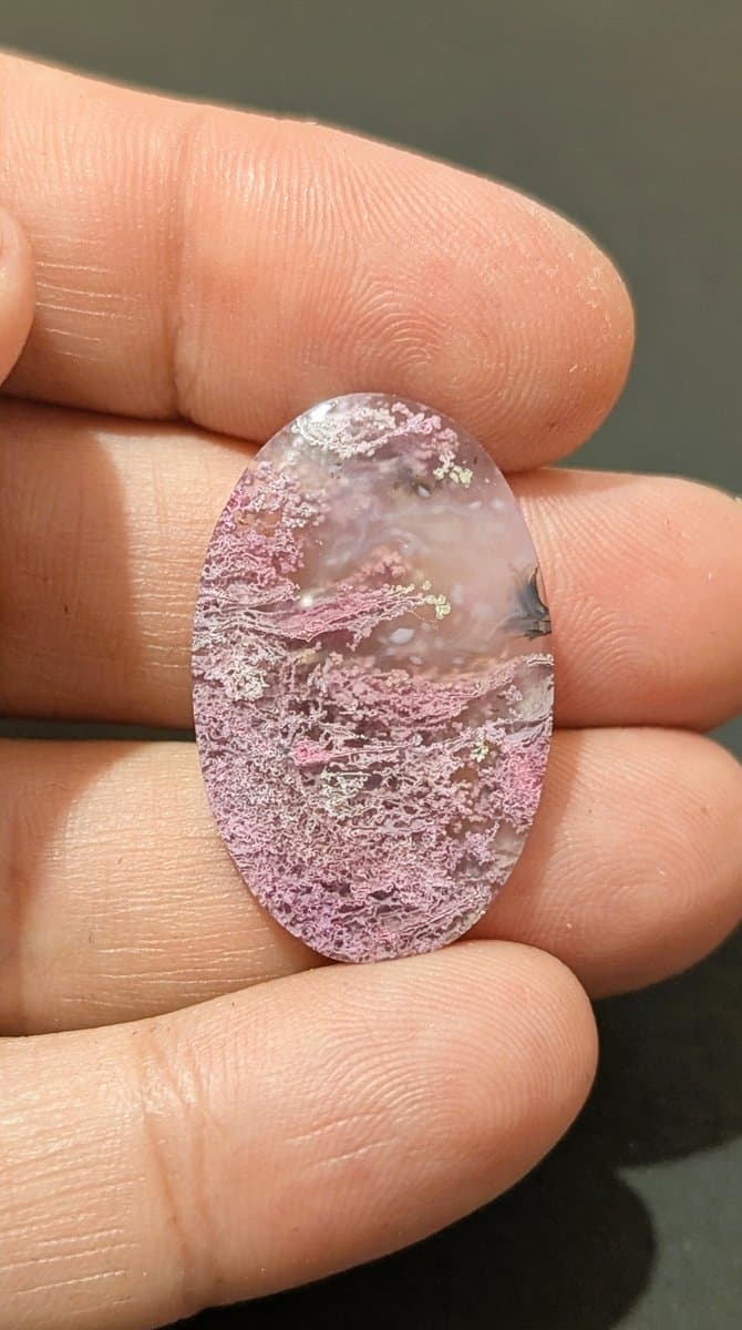 Dyed Moss Agate - Purple