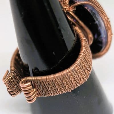 Chunky Aurora Opal Ring - Adjustable ring detail - view 5 of 11 by Loutan Beauty