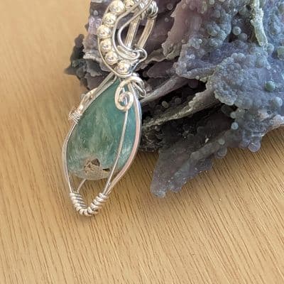 Handmade Aragonite Pendant pendant detail - view 3 of 8 by Loutan Beauty