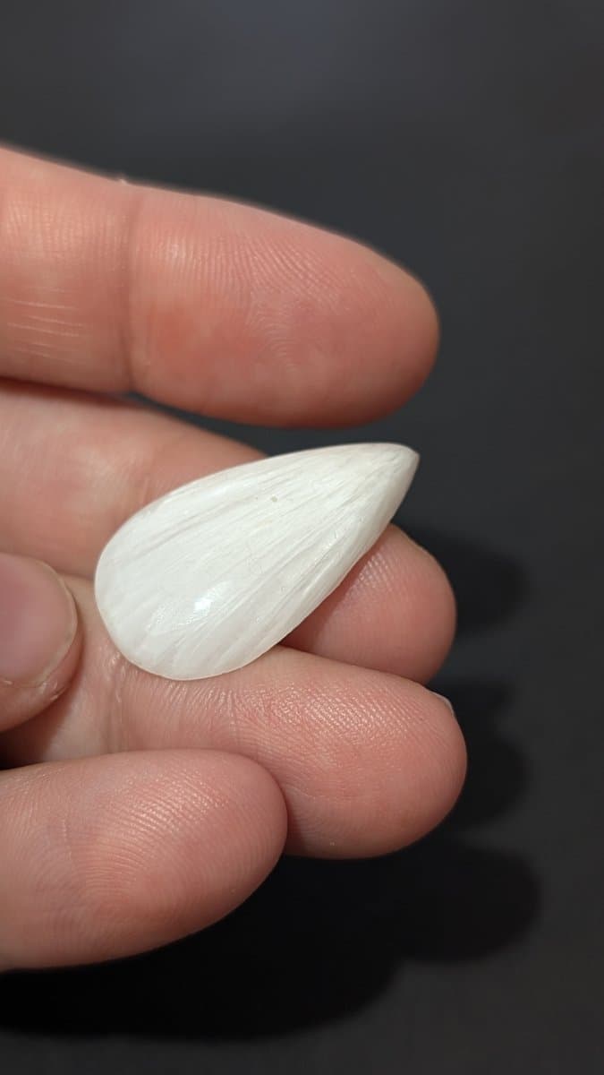 White Scolecite stone detail - view 3 of 3 by Loutan Beauty