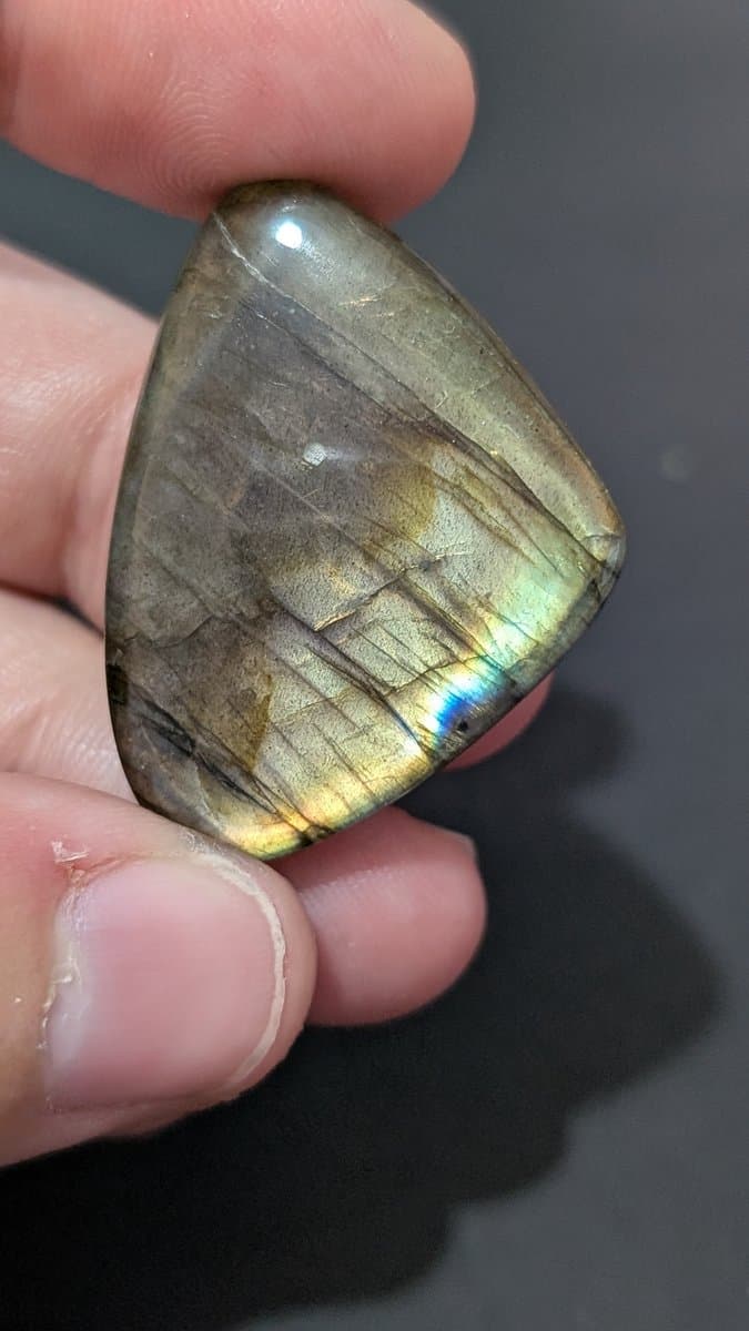Labradorite Cabochon stone detail - view 2 of 3 by Loutan Beauty